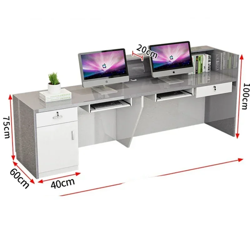 Shop Service Counter Beauty Salon Storage Modern Furniture Reception Bar Furnishings Professional Recepcion Mueble