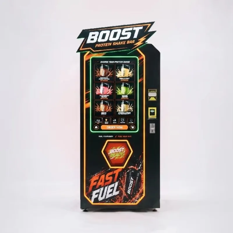 Multi Flavor Protein Shake Vending Machine Cash Card QR Payment For Fitness Room Customized