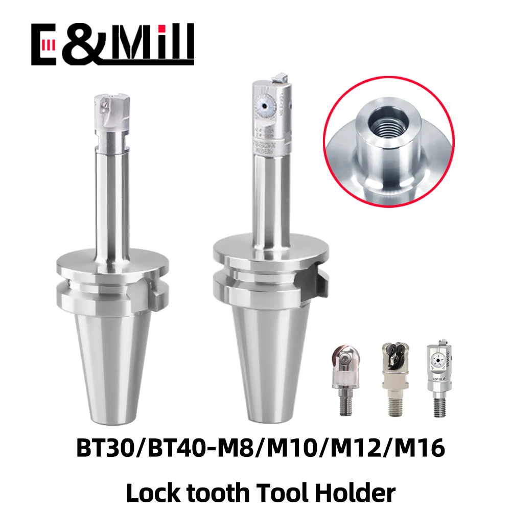 BT30 BT40 M6 M8 M10 M12 M16 Anti-vibration Lock Tooth Handle Replaceable Lock Tooth Cutter Head Shock-proof Tool Holder Boring