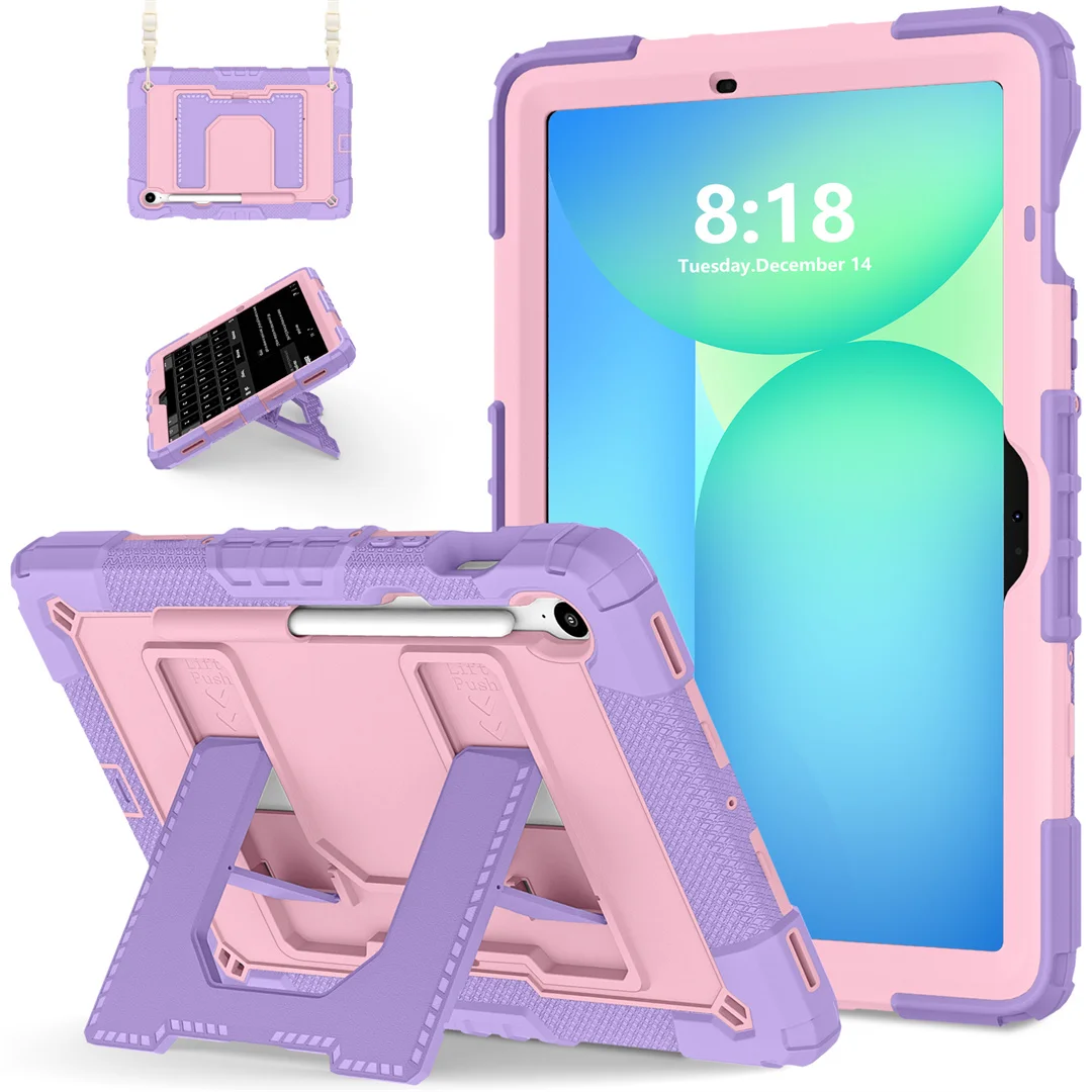 

Tablet Case for S9FE S10FE S10 Lite 10.9in Mil Grade Shockproof Cover with Raised Bezel Portable Shoulder Strap Multi View Stand