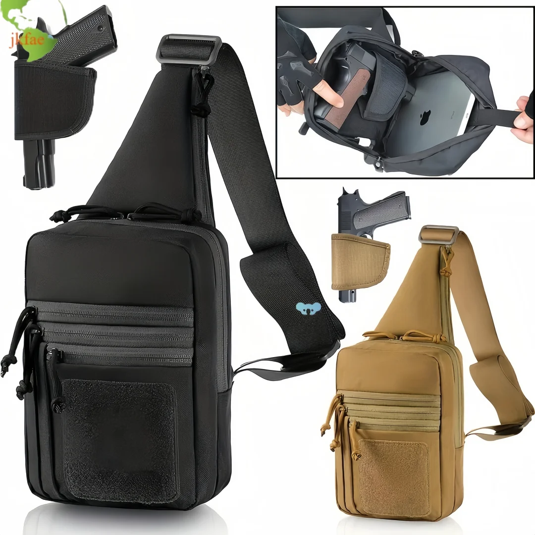 

Сумка для скрытого ношения пистолета, плечевой ремень для кобуры для пистолета, нагрудная сумка для левой и правой охоты на открытом воздухе