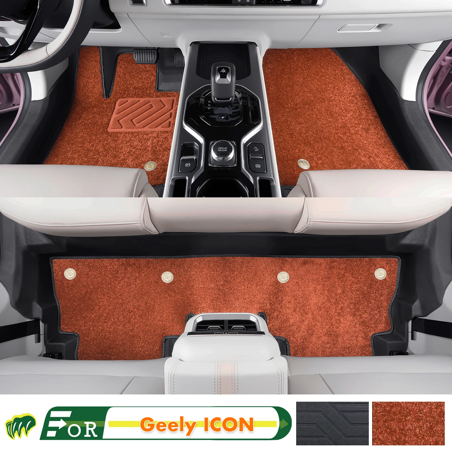 

Left-hand Drive Car Floor Mat For Geely ICON 2020-2024 Full Surround Foot Mat Automotive Floor Mat Interior Floor Liner