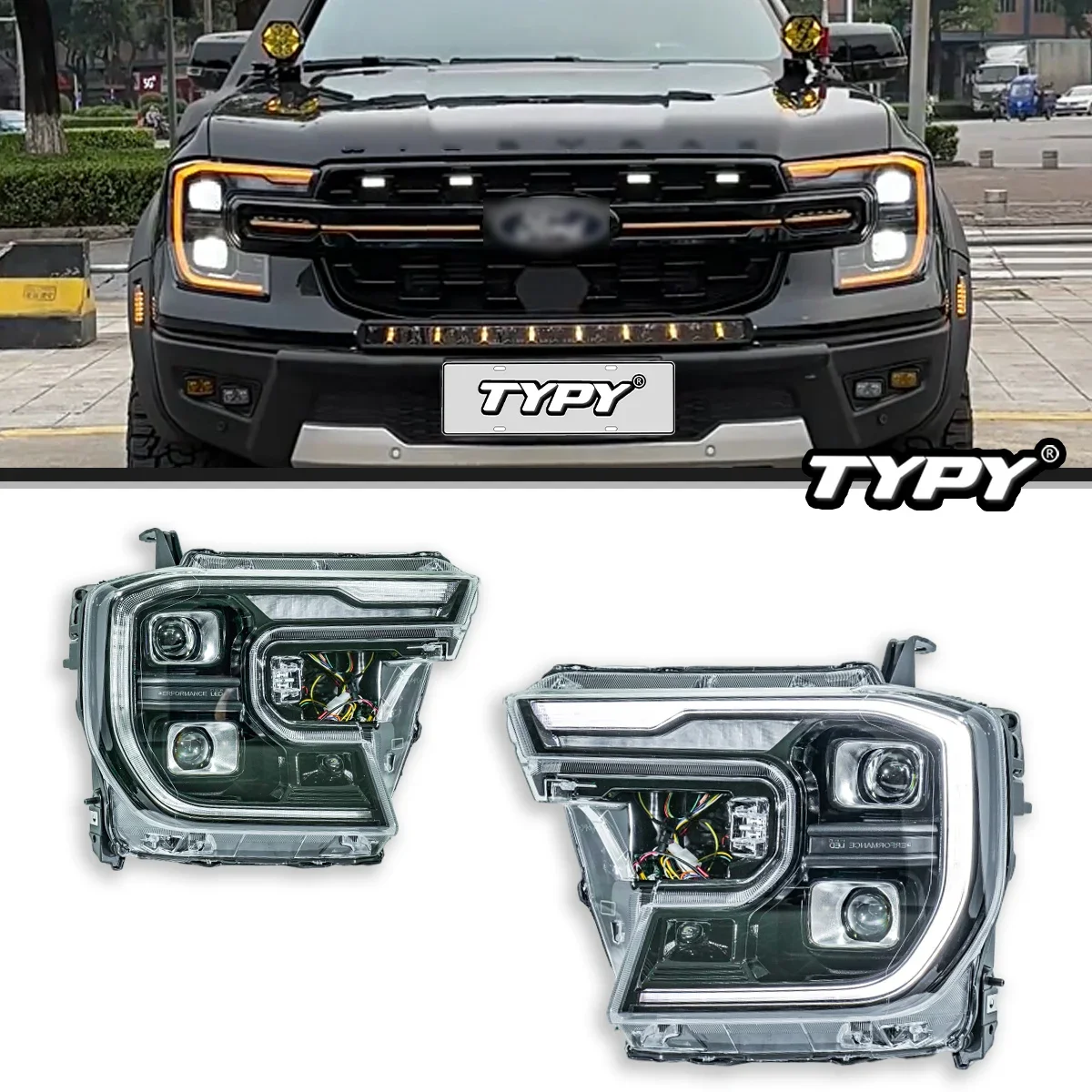 

Car Headlights For Ford Ranger T9 2022-2023 LED Car Lamps Daytime Running Lights Dynamic Turn Signals Car Accessories