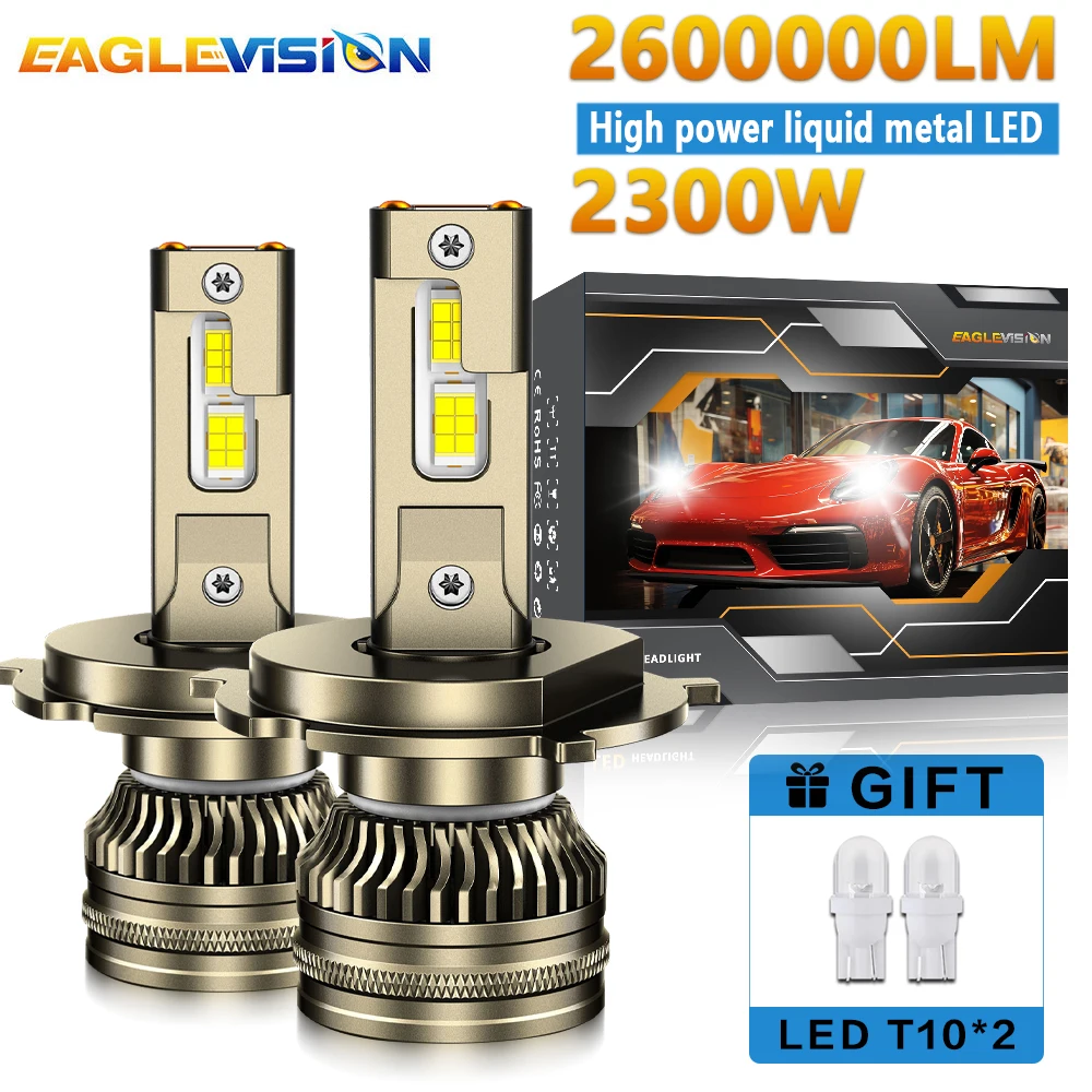 

EAGLEVISION H7 H4 H11 Светодиодная турболампа CANBUS 6000K Автомобильный светильник 12 В 24 В 1800 Вт Лампа высокой мощности HB3 HB4 9012 H1 H4 H7 H11 H13