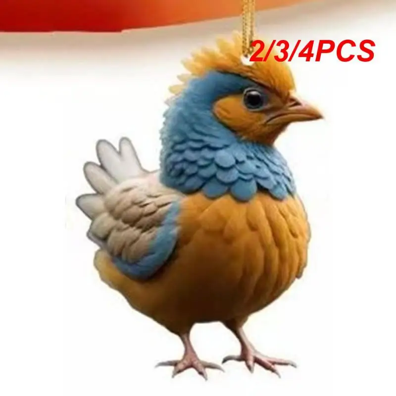 2/3/4PCS Courtyard Chicken Decoration Creative Modeling Durable Christmas Cock Popular Holiday Decoration