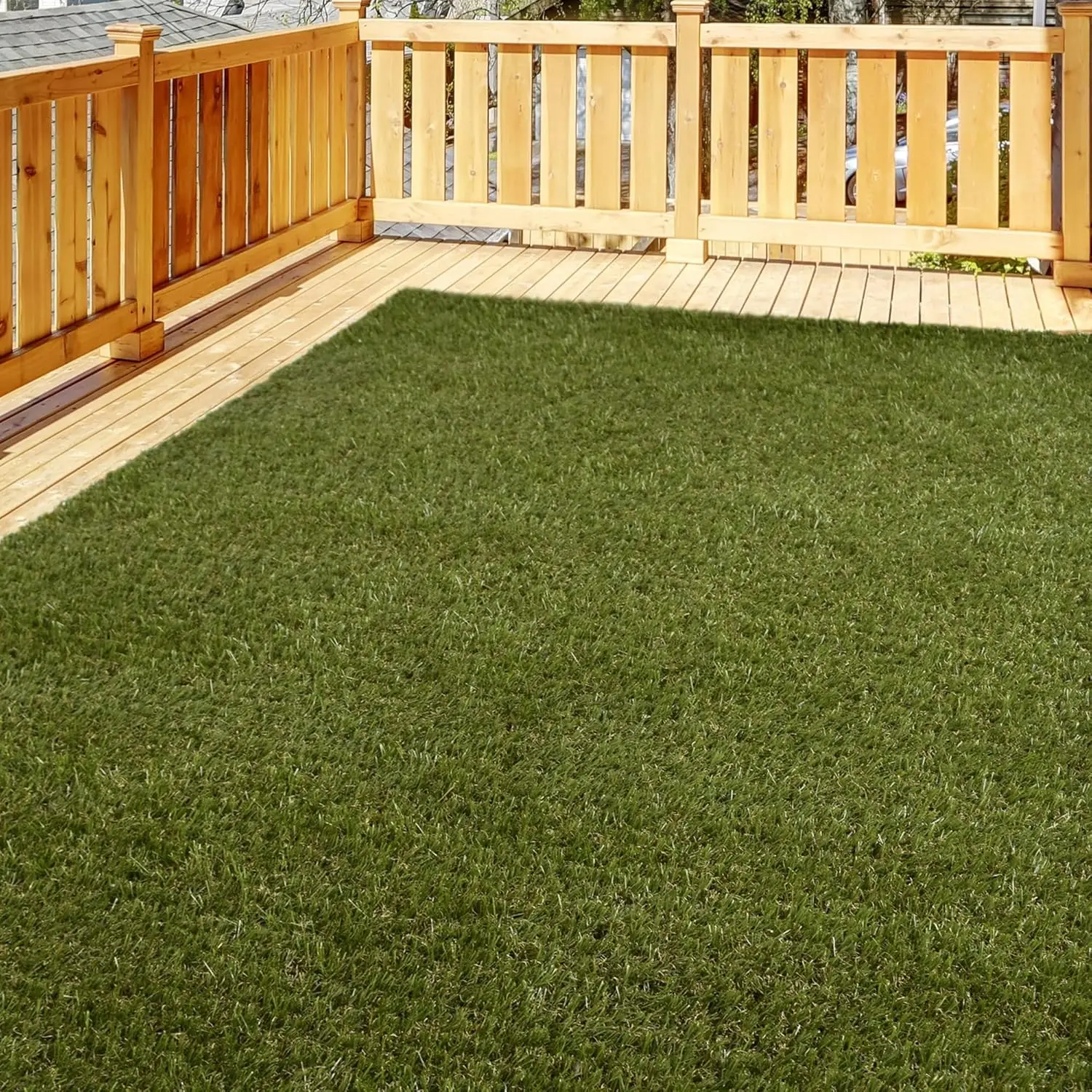 

Ivy, Thick Realistic Grass Mats & Rugs 12' X 18' Synthetic Turf with Finished Edges, Indoor Outdoor Grass Pet Pad