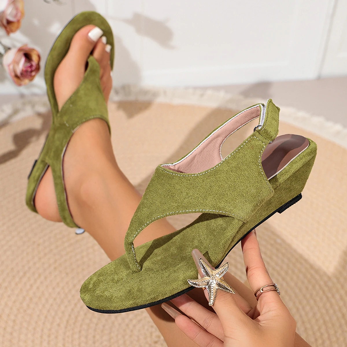 Low-Heel Velvet Sandals Women - Women Fashion Online review and price