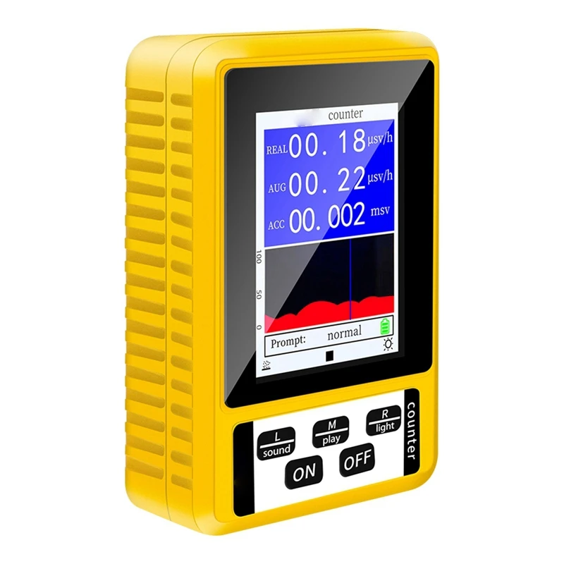 Nuclear Radiation Detector ABS With LCD Display Screen Dosimeter Detectors Beta Gamma X-Ray Tester Portable