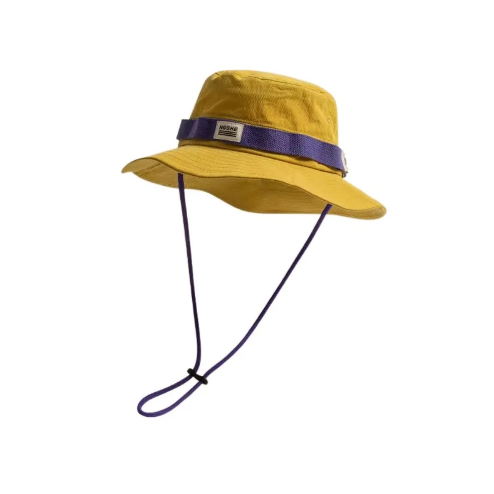 หมวกชาวประมงระบายอากาศได้ดีสีหวานหมวกปีกกว้างหมวกปีนเขา Topi kamping วินเทจ