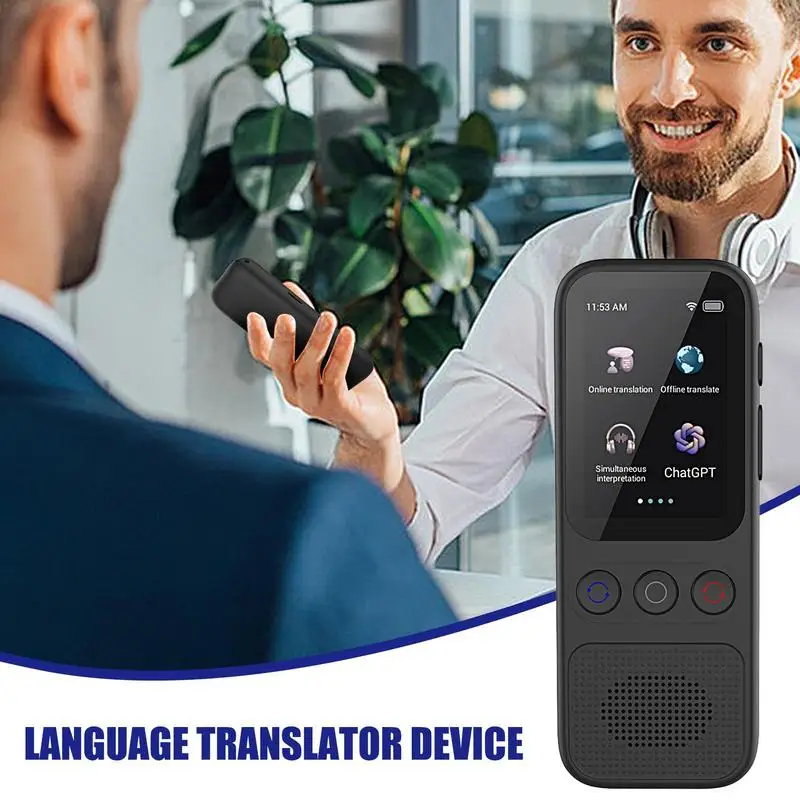 Instant Translator No WiFi Translation Device Real-Time Translator For Travel 138 Languages Translation For Travel Rechargeable