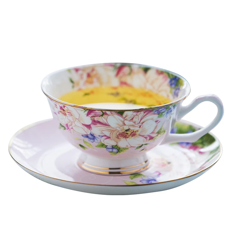 220ML, fine bone china vintage tea cup set, craft tea cup with saucer, porcelain coffee cup, cafeteira porcelain cup and saucer