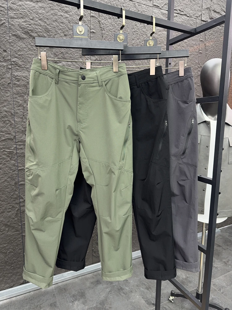

Qui Dry Waterproof Outdoor Men's Pants Cool Sensation Slim Fit Casual Trousers Faionable Urban Sle Spring Summer ...