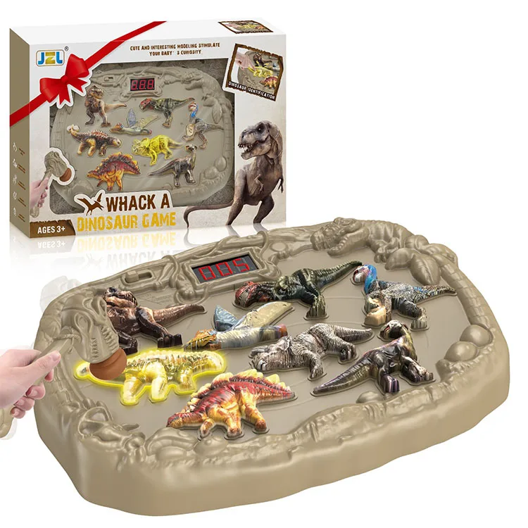 Dinosaur Whack A Mole Game Interactive Fun Toy for Kids with LED Lights and Sounds