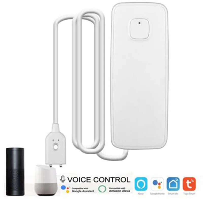 Tuya Wifi Water Leak Detector Smart App Remote Monitor Alarm Warning Security Sound Alarm System Water Overflow Level Sensor