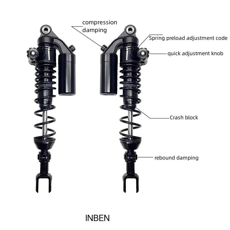 INBEN Modified and Strengthened Front Shock Absorber Rear Shock Absorber Adjustable for HONDA for GT400