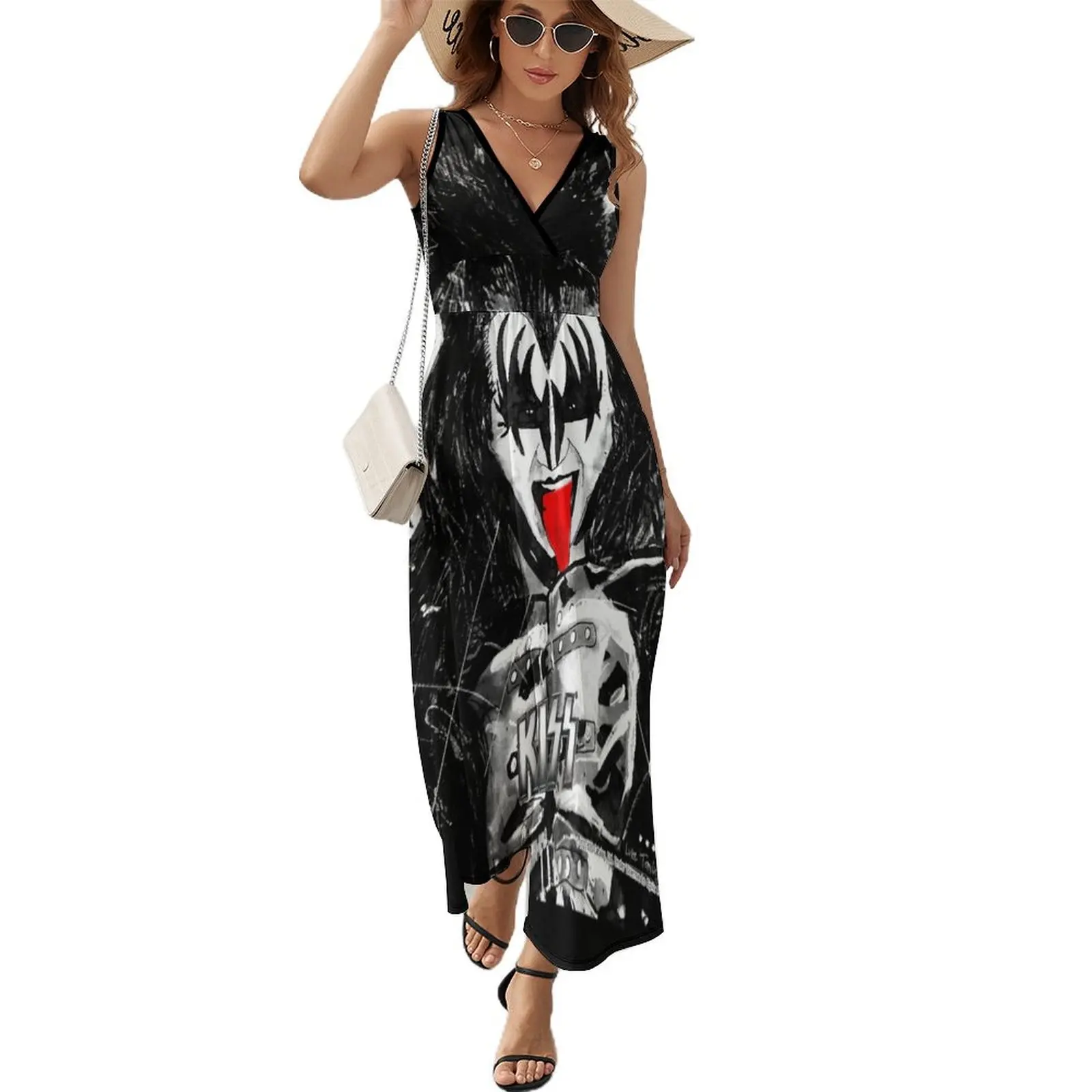 

The Demon - Ink Original (Colour Splash with Logo) Sleeveless Dress women's clothing korea stylish Women's summer suit