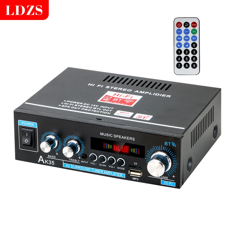 Home High-power Bluetooth Power Amplifier 2.0 Channel Constant Resistance Mini Power Amplifier Small Car Power Amplifier Multy