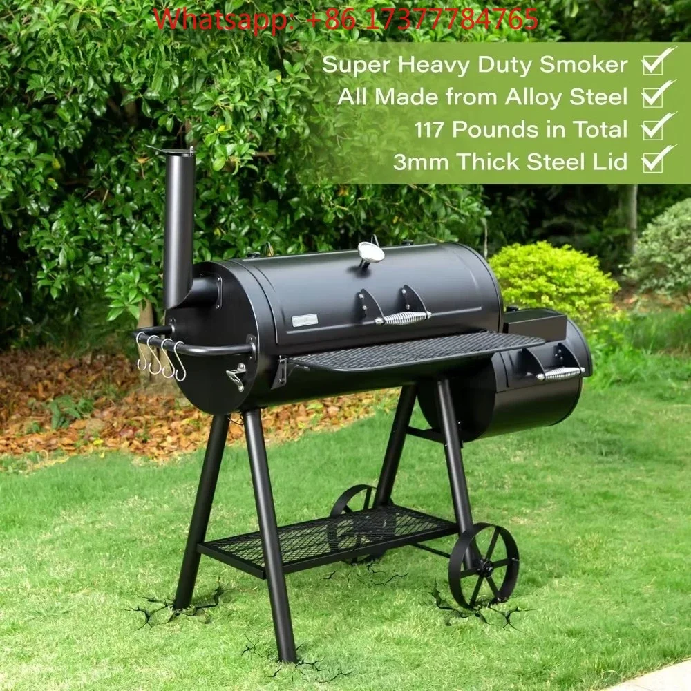 Latest Style Outdoor Smoker,Extra Large Cooking Area(941 Sq.in. in Total) Offset Smoker