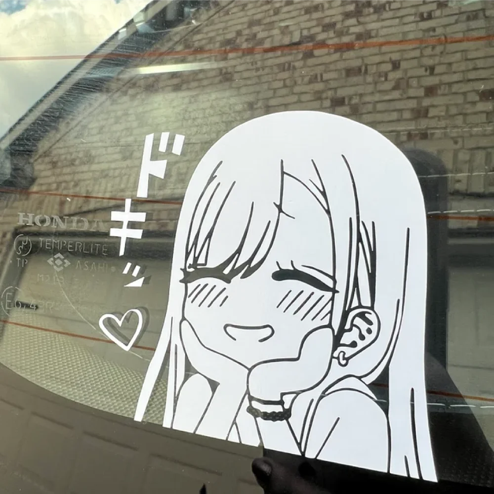 Cute Anime Girl Kitagawa Marin Car Stickers Vinyl Decals for Auto Window Bumper Windshield Car Decorative Accessories