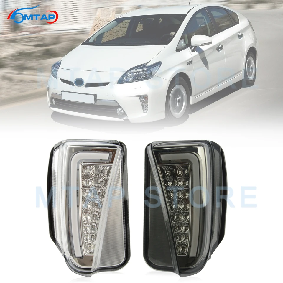 Car Accessories Front Bumper Turn Signal LED DRL Light Daytime Running Lamp For TOYOTA PRIUS 30 Series ZVW30 W30 2012 2013 2014