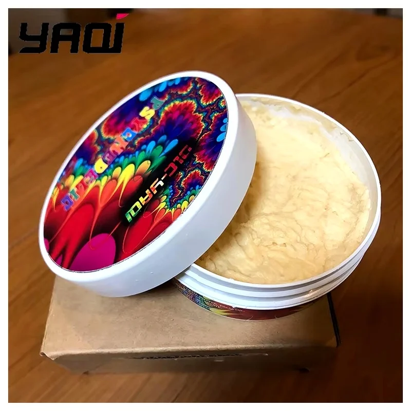 YAQI Mens Shaving Soap 170g Psychedelic Artisanal Luxury Grooming Wet Shave Tools Best Gift for Men Mens Gift