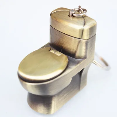 New and unique mini pendant toilet lighter, inflatable open flame cigarette lighter, personalized grinding wheel ignition