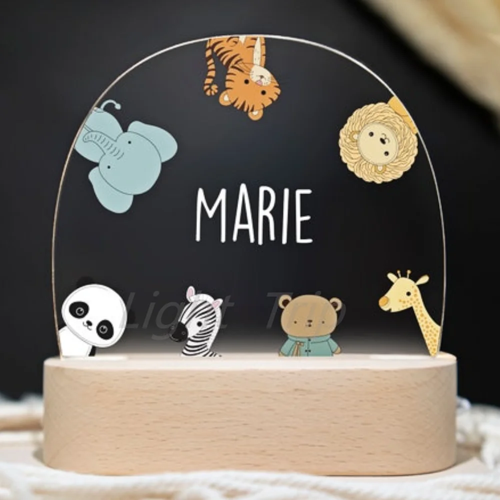 Drop Shipping Personalized Nightlight USB LED Customized Name 3D Lamp Decoration Bedroom Toys Birthday For Baby Children Gift