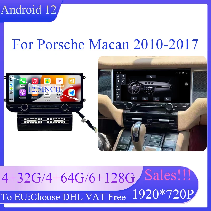 

Новый стиль Android авто для Porsche Macan 2010-2017 автомобильный мультимедийный плеер Радио Навигация с IPS HD экраном DSP Carplay 4GLTE