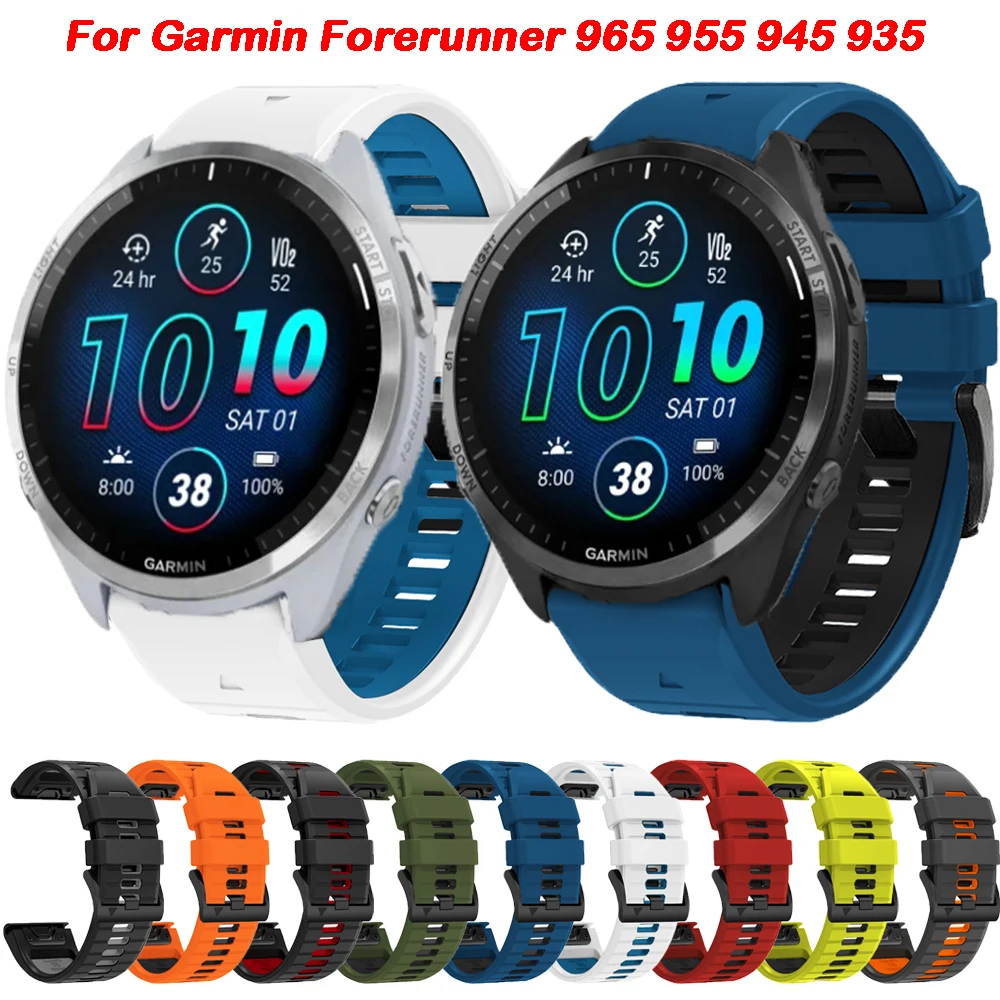 

Ремешок для часов Garmin Forerunner 965 955 Solar 935 945, сменный силиконовый браслет для часов Fenix 7X 7 6X 6 5 5X