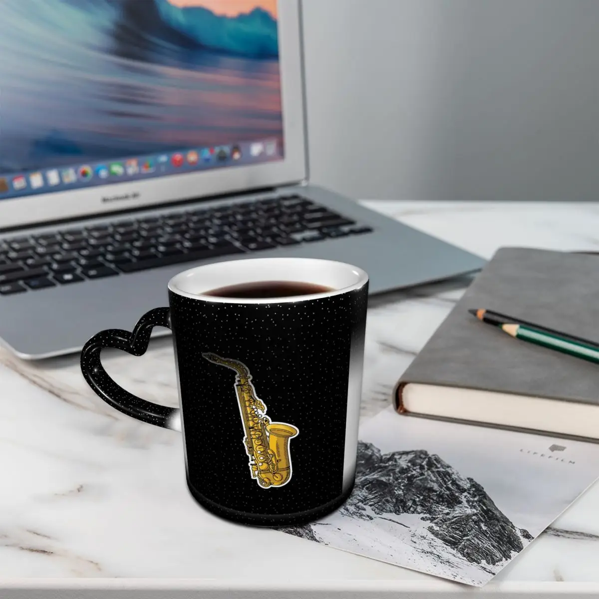 Saxophone Player Mug Funny Ceramic Coffee Cups Tea Mugs Milk Cup Drinkware Gift for Friends