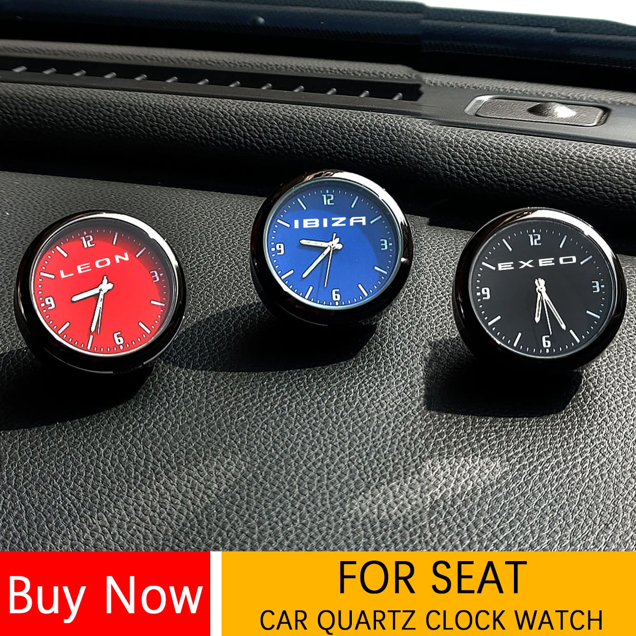 Car Quartz Clock Watch Modified Car Interior Electronic Quartz Watch For Seat Leon Ibiza Arona Arosa Ateca Cordoba Exeo Tarraco