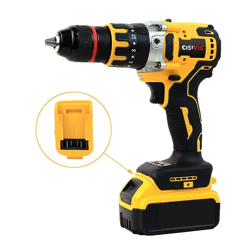 

Rechargeable Wireless Impact Drill Set Multifunction Lithium Electric Screwdriver Cordless Drills DIY Customizable Power Drill