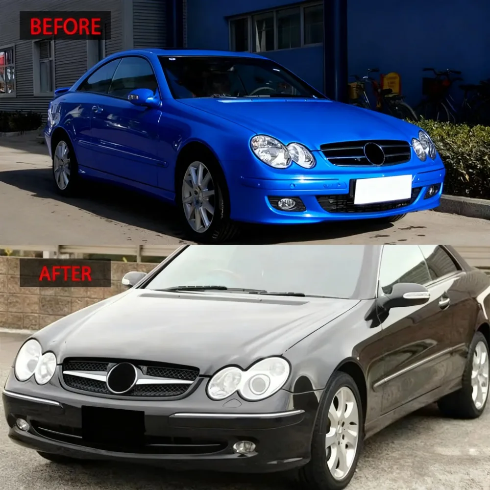 

For 2003-2009 Mercedes CLK W209 - AMG Style Front Grille Mesh Panel (OEM Replacement Cover) Body Kit Racing Grills