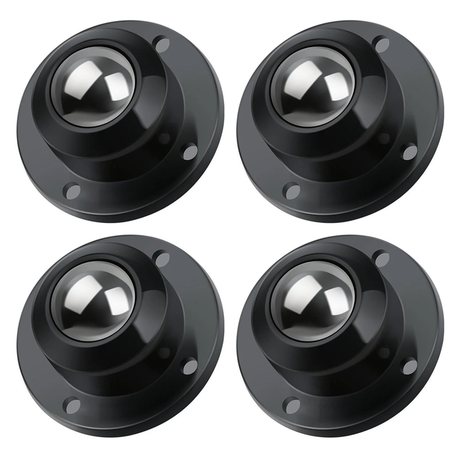 360° Rotation Pulleys Quiet Furniture Casters Roller Stickable Ball Casters Universal Wheel Pulley Base Steel Ball Rotate Castor