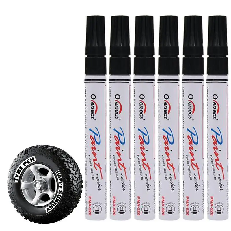 Waterproof Cars Wheel Tire Oily Mark Pen Auto Rubber Tyre Paint PenMetal Permanent Paint Marker Graffiti Touch Up