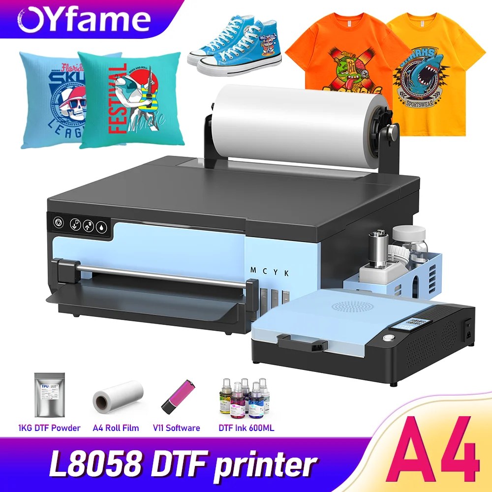 

OYfame A4 DTF Printer Directly To Film A4 Transfer Fill DTF Printer With A4 DTF Oven For All Fabric dtf tshirt printing machine
