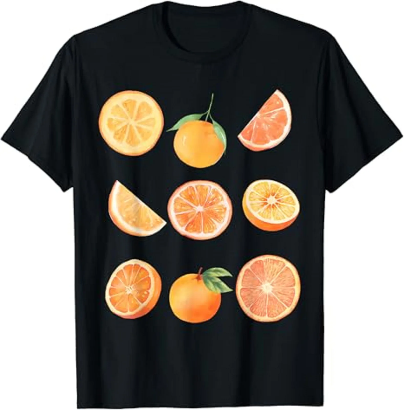 Orange Funny Fruit Gift For Men Unisex T-Shirt Size S-5XL