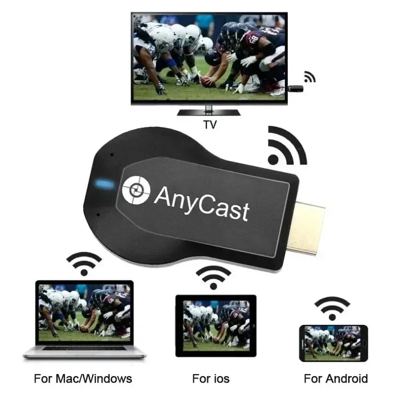 M9 Plus Wireless Miracast for AnyCast for IOSWiFi Display 4K 1080P HDMI-compatible TV Dongle Receiver for DLNA Airplay