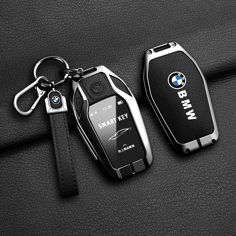 

Goat Skin Zinc Alloy Car Key Case LED Display For BMW 5 7 Series G11 G12 G30 G31 G32 i8 I12 I15 G01 X3 G02 X4 G05 X5 G07 X7