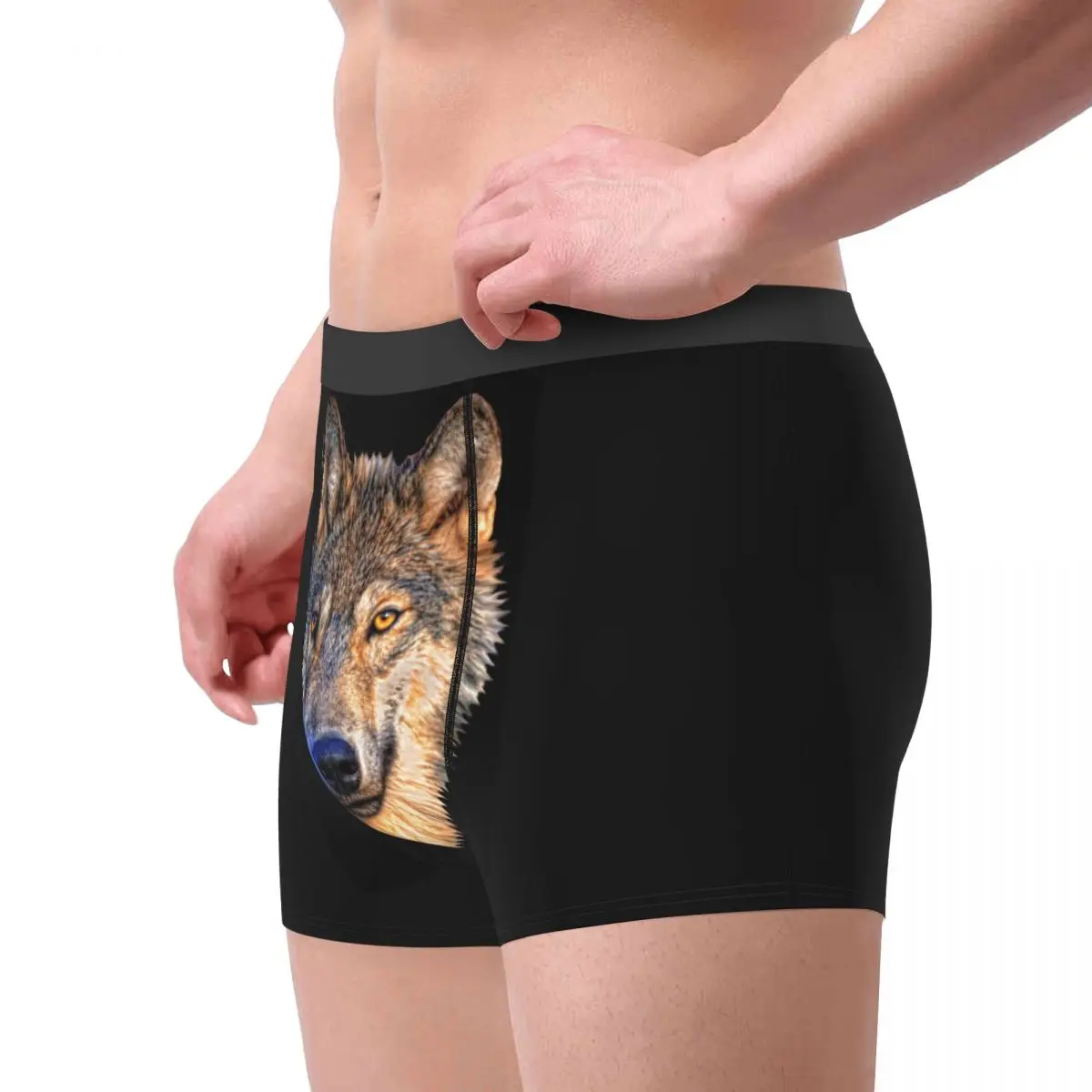 Wolf Painting Animal Arts Underpants Homme Panties Male Underwear Comfortable Shorts Boxer Briefs