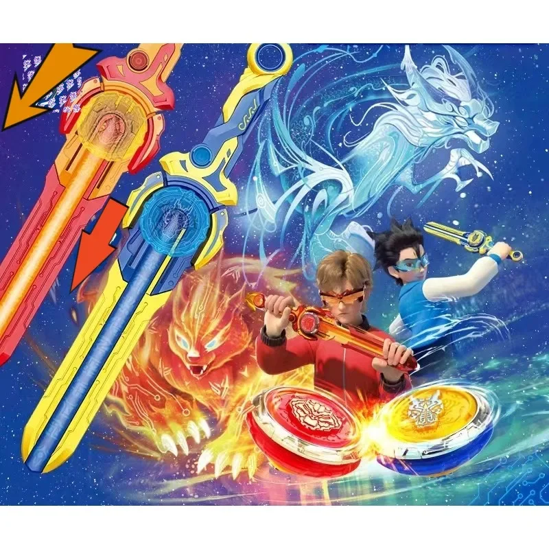 New Sword Launcher Beyblades Toy Spinning Top Battling Launcher Spinner Toys Sprocket Spinner with Battle Disk Children\'s Gifts