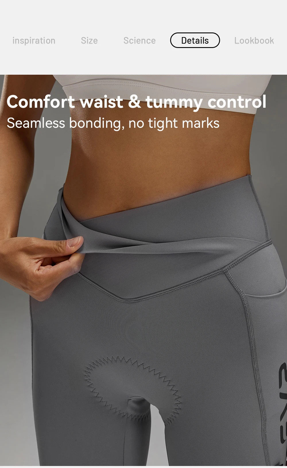 EVR Damen-Radhose mit Doppelpfeilpolsterung, Outdoor-Stoßdämpfende Dünne Radhose für Mountainbike und Rennrad – Detail 11