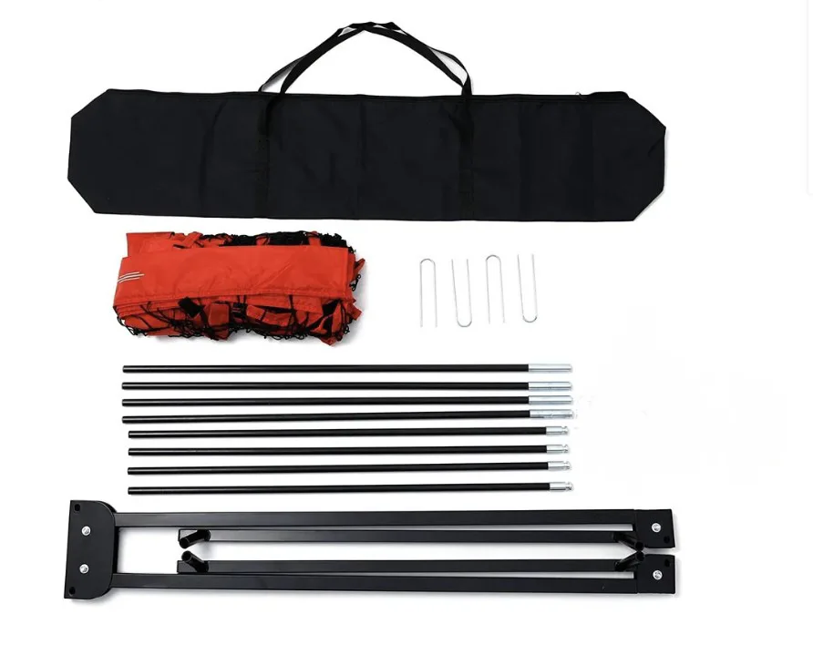 Porta de fútbol plegable rectangular al aire libre, red de portería de fútbol portátil, portería de fútbol para niños de fibra de vidrio