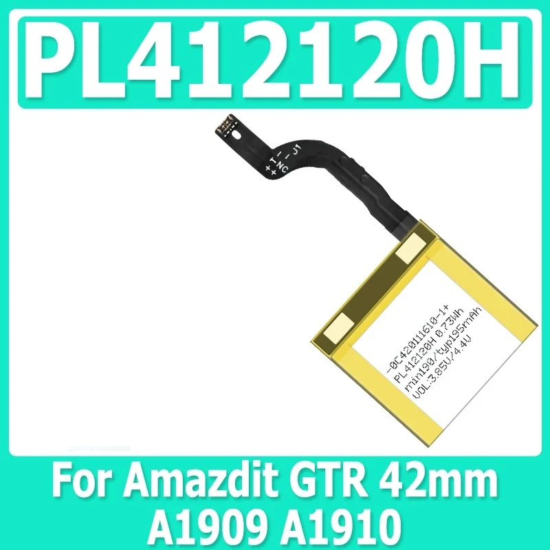 Nwe 195mAh PL412120H  Battery for Huami AMAZFIT GTR 42mm A1909 A1910 Smartwatch Batteries