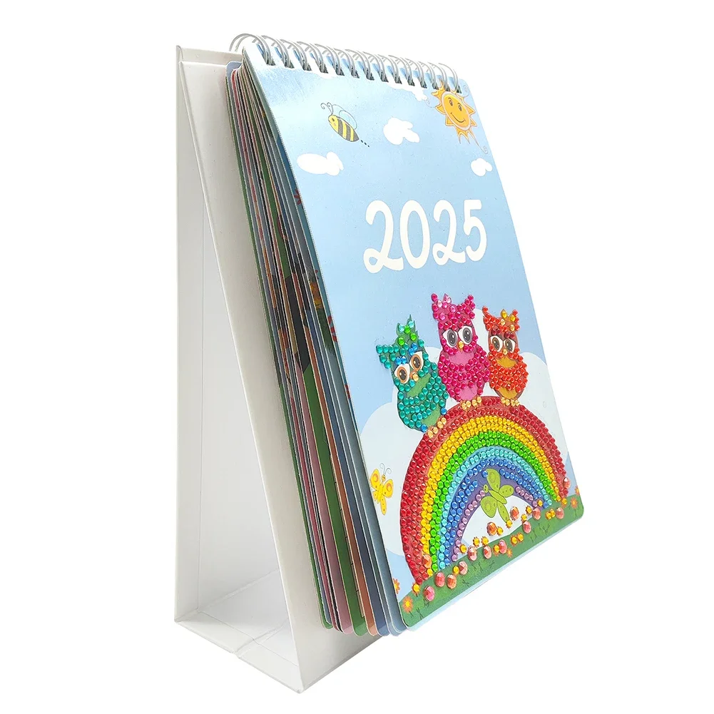 

Paper Special Shaped Colorful Pattern 5D DIY Manual Monthly Calendar Diamond Handmade Calendar Desk Decor for Desktop Decor