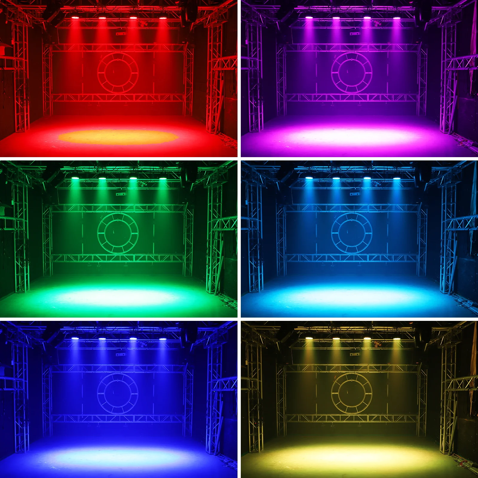 150W 4 Pcs RGB Par Light Stage Effect Light 18 LEDs Mixing Color Beam Light Par Light Strobe Uplight for DJ Wedding Celebration