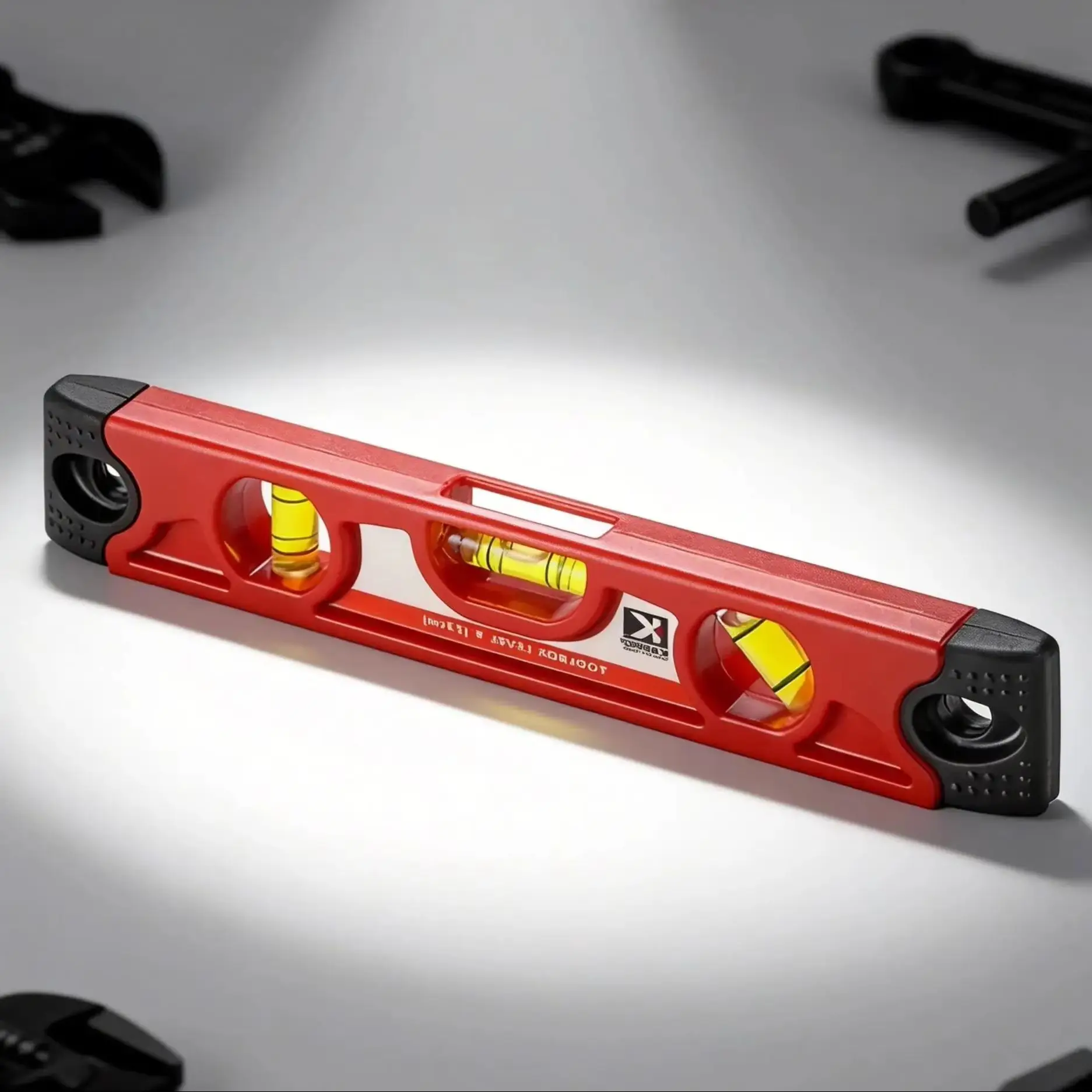 

Капро 45 ° Магнитный уровень, горизонтальный и вертикальный, с пузырьковым уровнем, прочная резиновая конструкция, 23 см, инструмент для выравнивания