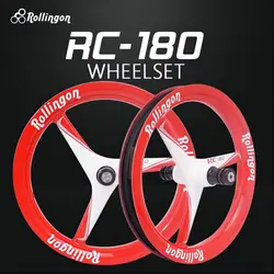 Rollingon RC180 Wheelset Carbon Fiber Pushbike 12'' Bicycle Parts Adjustable Axle Core Modified Walker Light Wheel RC180