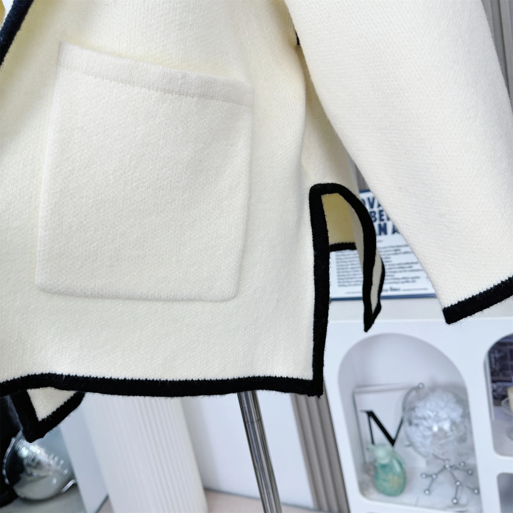 Cárdigan Vintage de lana y Cachemira con capucha para mujer, suéter tejido para otoño e invierno, chaqueta, abrigo informal F267