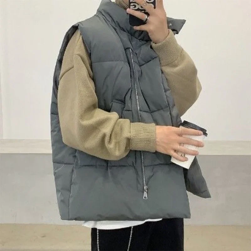 

Heavyweight Cotton Vest for Men Loose Oversized Winter Coat Thermal Insulation Layer for Plus Size Winter Outfits​